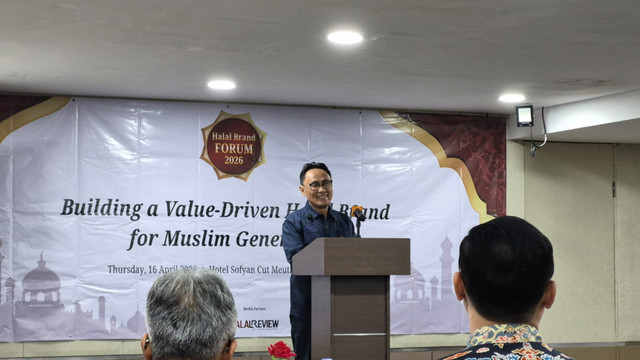 Halal Brand Forum 2026 oleh IHATEC Marketing Research yang digelar di Cikini, Jakarta Pusat, Kamis (16/4/2026). Foto: Nabila Ulfa/kumparan