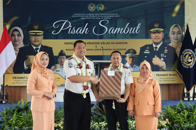 Promosi Jabatan, Kepala Lapas Mojokerto Resmi Emban Amanah Sebagai Kepala Lapas Pemuda Madiun (Foto:HumasLapasMoker)