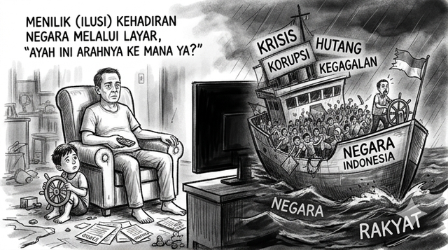 Hadir secara raga, namun absen sebagai nakhoda. (Generate Ai)