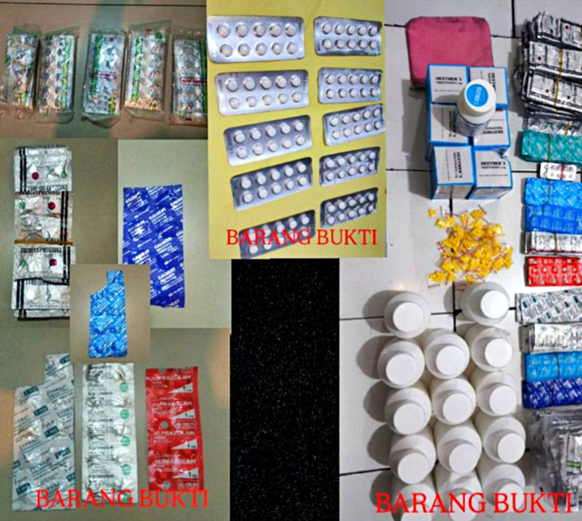 Barang bukti peredaran obat keras di Sawah Besar, Jakarta Pusat. Foto: Dok. Polres Jakarta Pusat