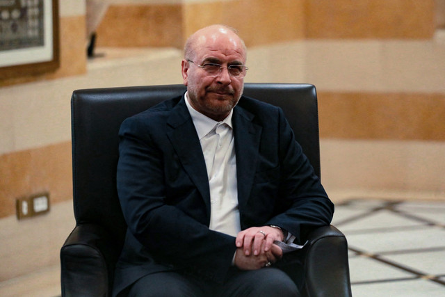 Ketua Parlemen Iran Mohammad Bagher Ghalibaf. Foto: IBRAHIM AMRO / AFP