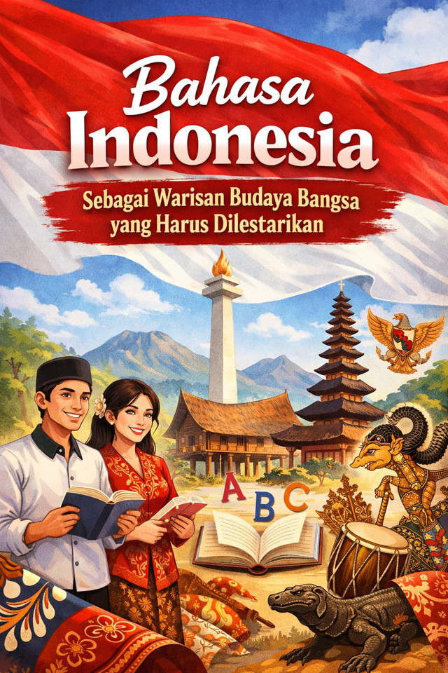 Ilustrasi bahasa Indonesia. Foto: Generated by AI
