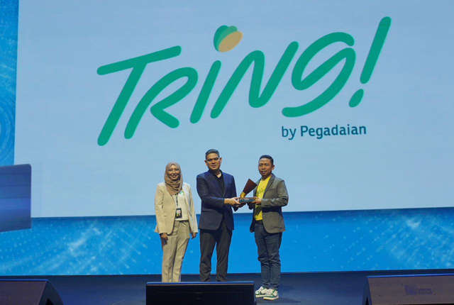 Aplikasi Tring! by Pegadaian sukses bawa Pegadaian raih dua penghargaan dalam ajang Indonesia WOW Brand di The Ballroom Djakarta Theater pada Kamis (16/04). Foto: Dok. Pegadaian
