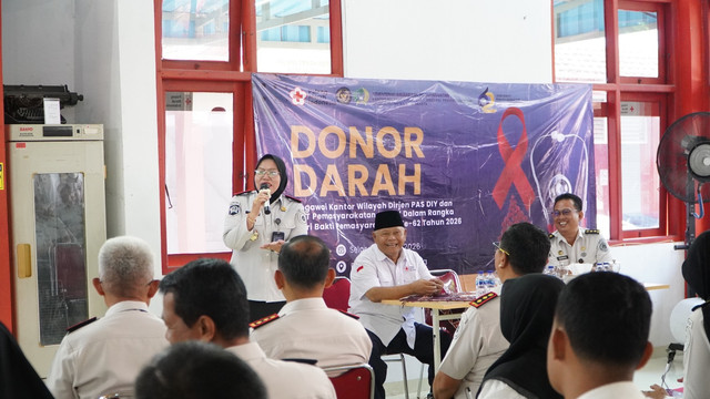Pembukaan Aksi Sosial Donor Darah di PMI Kota Yogyakarta (Humas Kanwil Ditjenpas DIY)