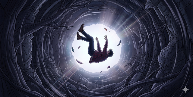 Ilustrasi Hypnic jerk dengan Gemini Ai