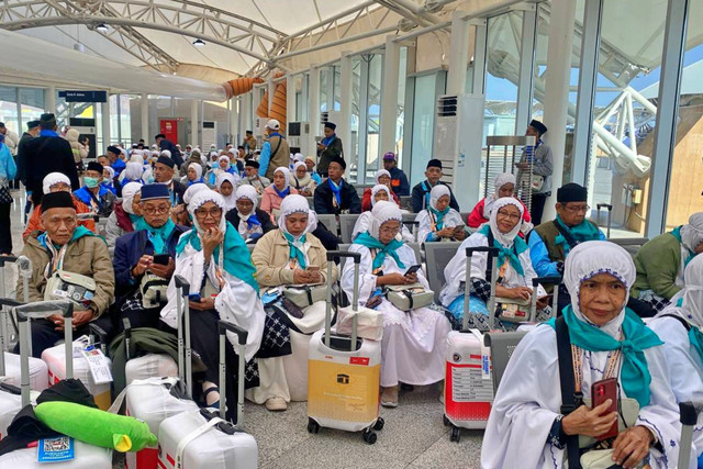Kedatangan jemaah haji asal Indonesia di Bandara AMAA Madinah. Foto: Dok. MCH