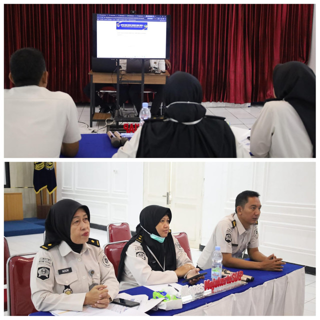 Tingkatkan Kualitas Layanan, Lapas Mojokerto Ikuti Bimtek Simonev Bama Secara Virtual (Foto:HumasLapasMoker)