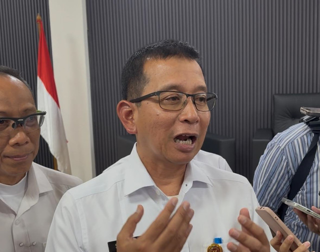 Dirjen Pothan Kemhan, Laksda TNI Dr., Ir. Sri Yanto S.T., M.Si(Han), di Kantor Kemhan, Jakarta Pusat pada Kamis (23/4/2026). Foto: Abid Raihan/kumparan