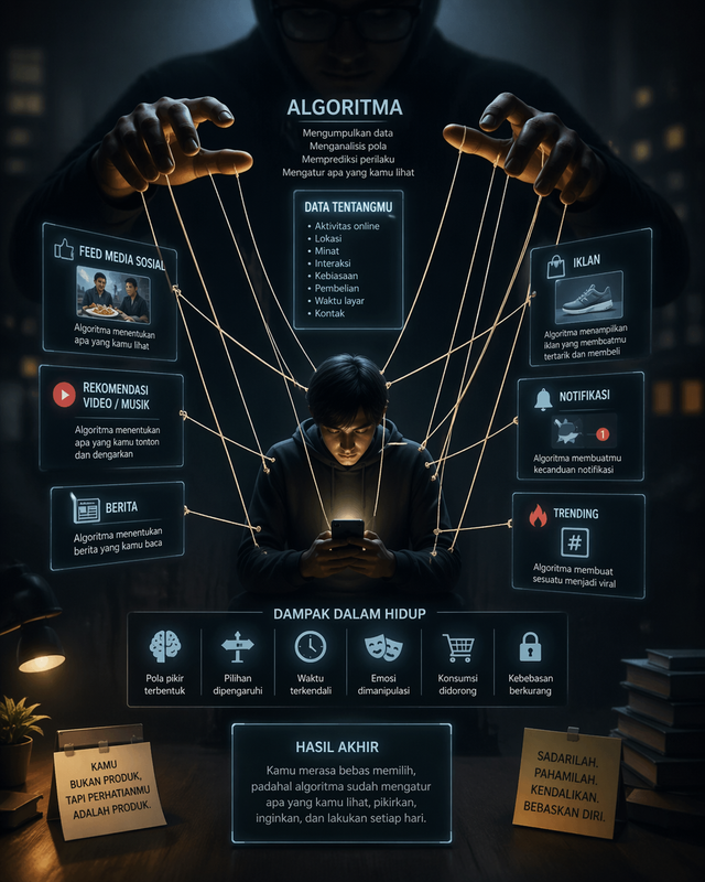 ilustrasi tentang algotrima hidup,gambar ini diambil dari Chatgpt ai