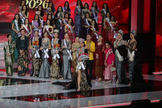 Usai melangsungkan rangkaian karantina pada 18-23 April 2026, Yayasan Puteri Indonesia bersama Mustika Ratu menggelar Malam Grand Final Pemilihan Puteri Indonesia 2026 di Jakarta Convention Center, Jumat (24/4/2026). Foto: Jamal Ramadhan/kumparan