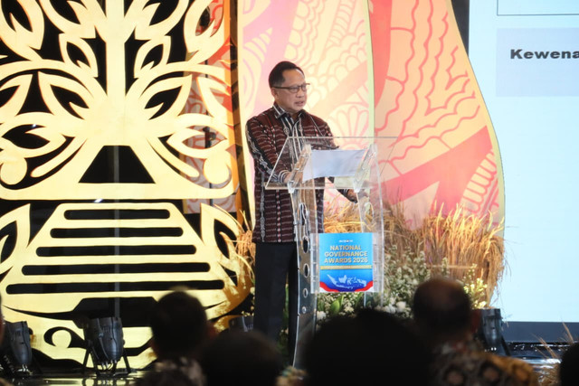 Menteri Dalam Negeri (Mendagri) Muhammad Tito Karnavian di acara National Governance Awards 2026 di The Ritz-Carlton Jakarta, Jumat (24/4/2026). dok: Puspen Kemendagri