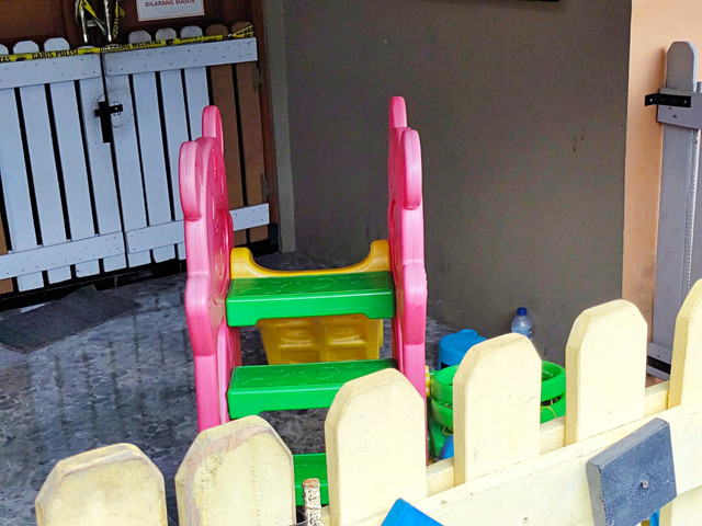 Suasana Daycare Little Aresha di Umbulharjo, Kota Yogyakarta yang digerebek polisi terkait kasus kekerasan dan penelantaran anak. Foto: Panji/kumparan