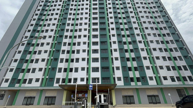 Gedung Rusun Jagakarsa, Jakarta Selatan, Sabtu (15/3/2025).  Foto: Rayyan Farhansyah/kumparan