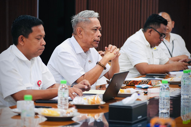 Wakil Menteri Sosial Agus Jabo Priyono menerima audiensi Gerakan Solidaritas Nasional (GSN) di Kantor Kemensos, Jakarta Pusat, Senin (27/4/2026) Foto: Kemensos RI
