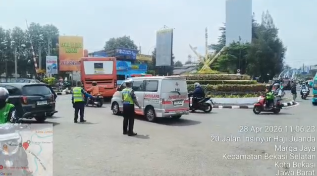 Situasi terkini di sekitar Stasiun Bekasi Timur. Dok: Transjakarta