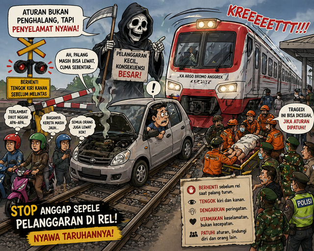 Ilustrasi Perlunya Menjaga Keselamatan (Generated by AI)