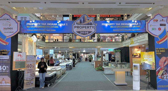 Pameran Property Investment 2026, digelar di Atrium Plaza Ambarrukmo mulai Senin (28/4). Foto: Pandangan Jogja/Yusuf Hayy.