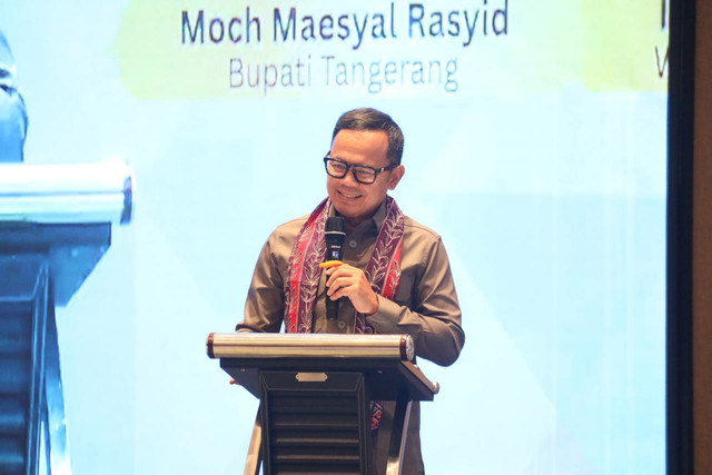 Wamendagri Bima Arya dalam Seminar Nasional Diskusi Aglomerasi Sustainable Aglo-City Summit 2026 di BSD City, Tangerang Selatan, Banten, Rabu (29/4/2026). Foto: Kemendagri RI