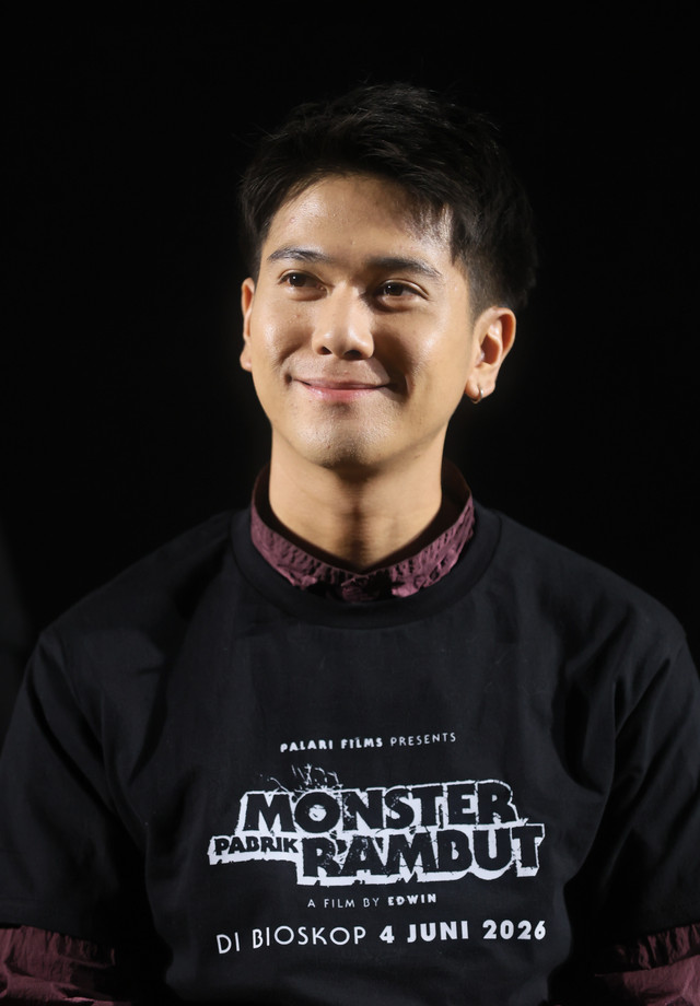 Iqbal Ramadhan saat hadir di launcing poster film Monster Pabrik Rambut di Senayan, Jakarta, Rabu, (29/4/2026). Foto: Agus Apriyanto