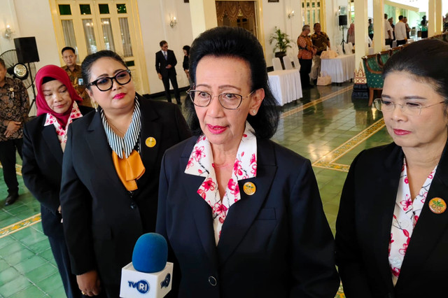 Permaisuri Keraton Yogyakarta, Gusti Kanjeng Ratu (GKR) Hemas di Kepatihan Pemda DIY, Kamis (30/4/2026). Foto: Panji/kumparan