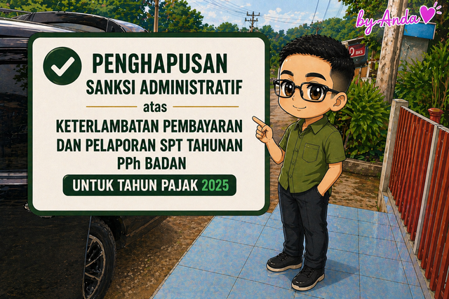 Penghapusan sanksi administratif atas terlambat bayar dan lapor SPT Badan. (Gambar: Anda)