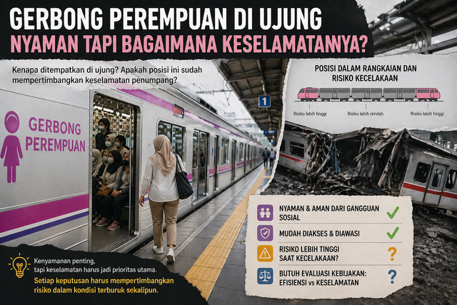 Ilustrasi gerbong kereta khusus perempuan. Foto: Generated by AI