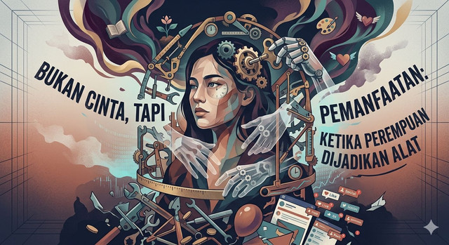 Sesuai dengan teksnya, gambar ini menegaskan bahwa ketika seseorang dikendalikan dan dimanfaatkan fungsinya layaknya benda, maka nilai kasih sayang telah hilang dan berganti menjadi eksploitasi. Sumber AI Pictures