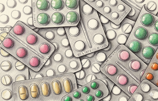 Ilustrasi obat Plasebo dipasaran.Photo by Gemini AI