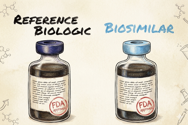 Ilustrasi antara obat obat generik dan obat biosimilar.photo by Gemini AI