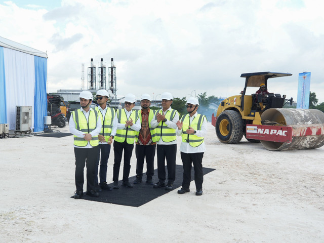 Goundbreaking fasilitas produksi brass mill dan brass cup serta pabrik manufaktur emas logam mulia di KEK Gresik, Jawa Timur, Rabu (29/4/2026). Foto: Dok. MIND ID