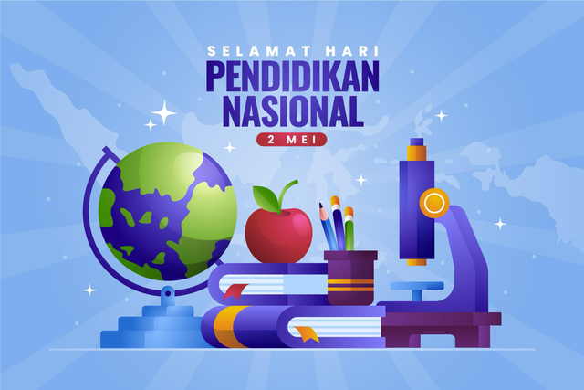 Ilustrasi Hari Pendidikan Nasional. Foto: freepik
