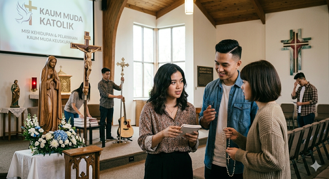 Gemini AI. Keterlibatan anak muda dalam pelayanan gereja menjadi tanda bahwa generasi ini memegang peran penting dalam menjaga iman tetap hidup dan relevan di tengah perubahan zaman.