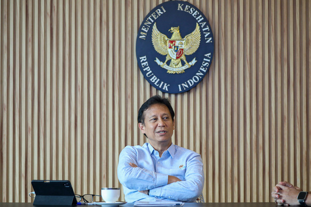 Budi Gunadi Sadikin, Menteri Kesehatan Republik Indonesia saat ditemui di kantornya, Jakarta, Senin (4/5/2026). Foto: Aditia Noviansyah/kumparan