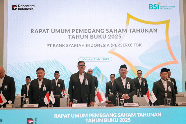Suasana RUPST Tahun Buku 2025 PT Bank Syariah Indonesia (Persero) TBK di Jakarta, Selasa (5/5/2026). Foto: Jamal Ramadhan/kumparan