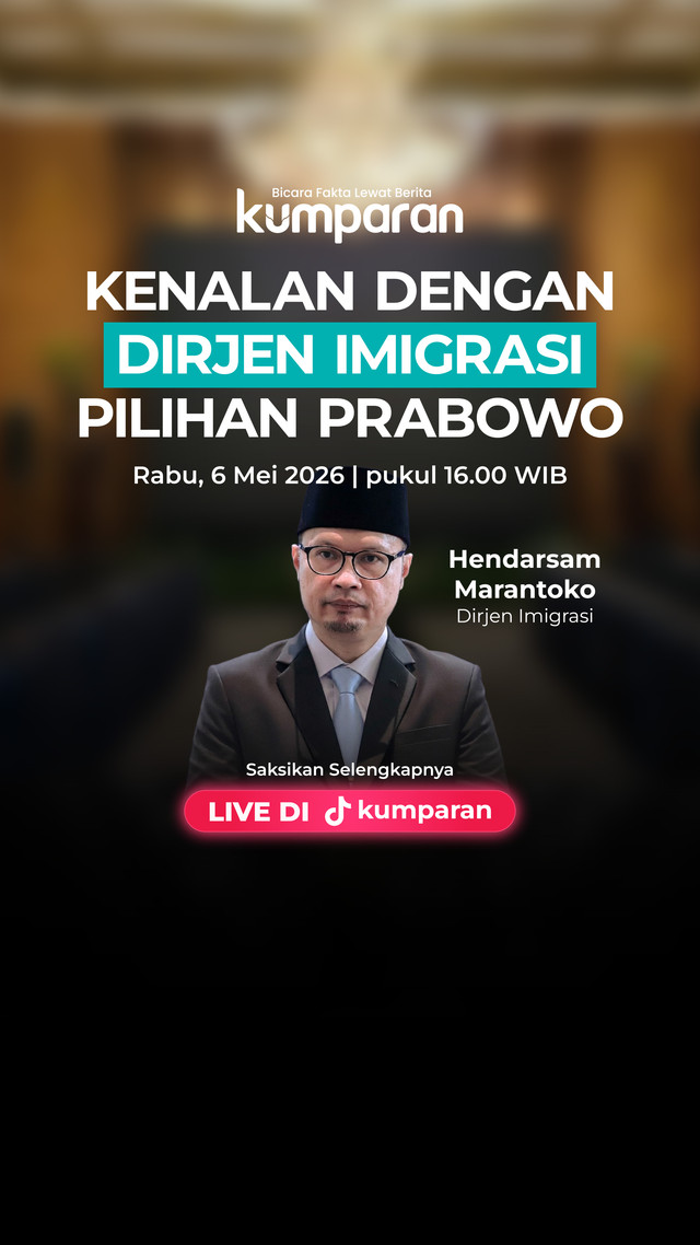 Hendarsam Marantoko, Dirjen Imigrasi, menjadi narsum live di kumparan, Rabu (6/5). Foto: Dok. kumparan