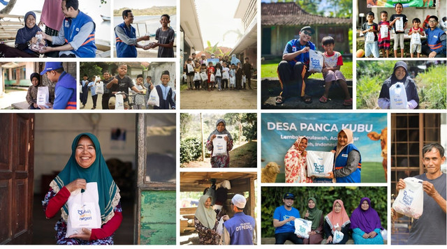 Kolase Pendistribusian Program Qurban DT Peduli tahun 2025 (Sumber : DT Peduli)