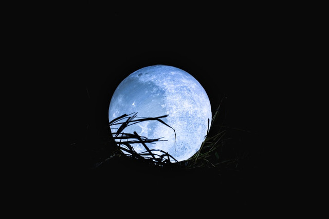 Ilustrasi fenomena Blue Moon 31 Mei 2026, foto bukan fenomena yang sebenarnya: Unsplash/Alexandra Vo