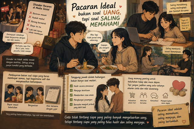 Ilustrasi: gaya pacaran. Foto: Dok. ChatGPT