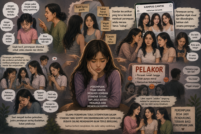 ilustrasi: perbandingan perempuan foto:chatGPT