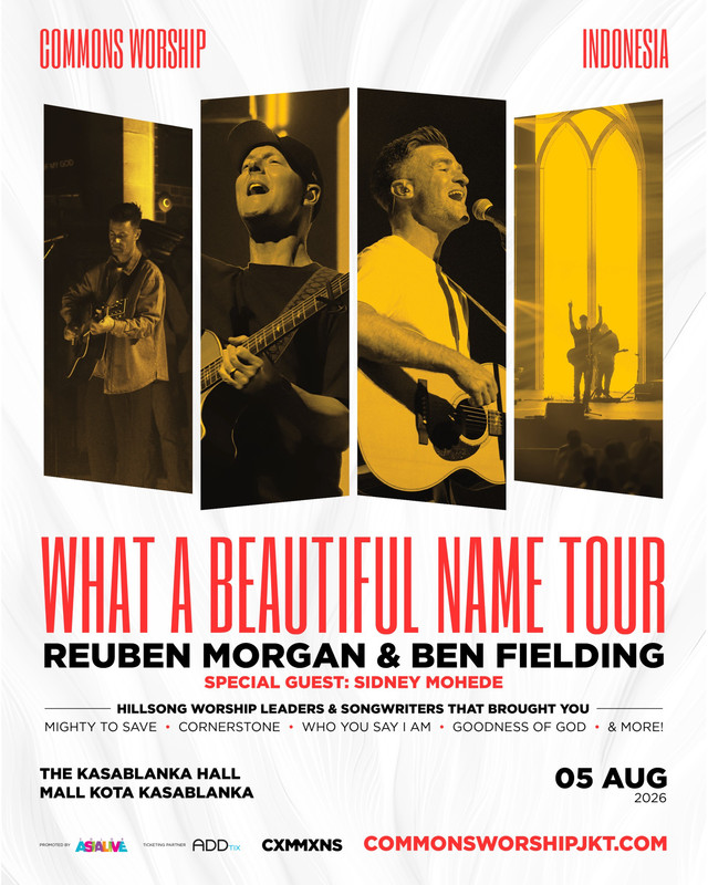 Commons Worship bakal ke Indonesia dalam konser bertajuk What A Beautiful Name Tour, pada 5 Agustus 2026, di The Kasablanka Hall. Foto: Dok. Istimewa