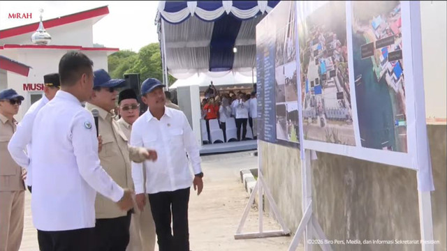 Presiden Prabowo Subianto meninjau Kampung Nelayan di Desa Leato Selatan, Gorontalo pada Sabtu (9/5/2026). Foto: YouTube/ Sekretariat Presiden