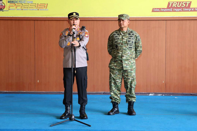 TNI-Polri Patroli nonton bareng Persija-Persib di Jakarta. Foto: Dok. Polres Jakpus