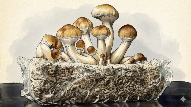 Ilustrasi psilocybin obat depresi jamur mekanisme otak serotonin.Photo by Gemini AI