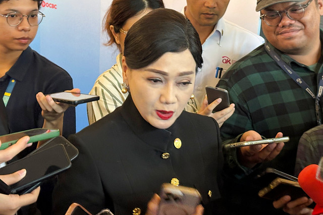 Ketua Dewan Komisioner OJK, Friderica Widyasari ditemui di BEI, Jakarta pada Senin (11/5/2026). Foto: Argya Maheswara/kumparan