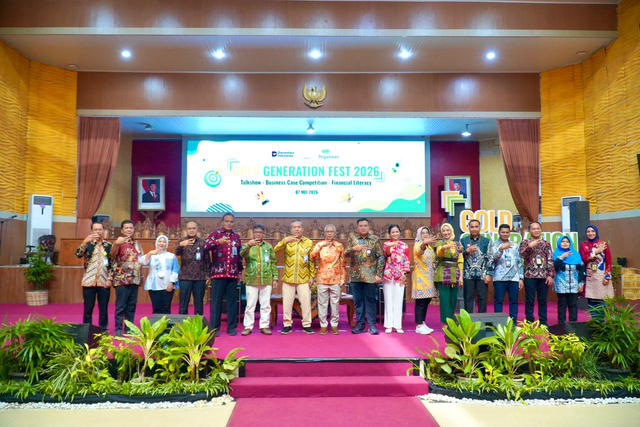 Pegadaian Kantor Wilayah XI Semarang memulai rangkaian Pegadaian Business Case Competition (BCC) 2026 di Auditorium Prof. Wuryanto, Universitas Negeri Semarang (UNNES), Semarang pada Kamis (07/05). Foto: Dok. Pegadaian