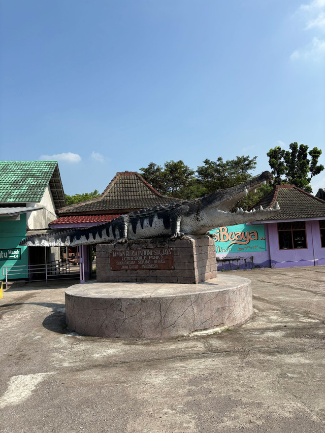 Taman Buaya Indonesia Jaya yang terletak di Cibarusah, Kabupaten Bekasi, Jawa Barat. Foto: Gitario Vista Inasis/kumparan