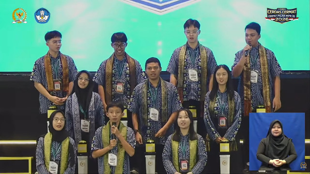 Lomba Cerdas Cermat Empat Pilar yang diadakan MPR di Kalimantan Barat, Sabtu (9/5/2026). Foto: Youtube/MPRGOID