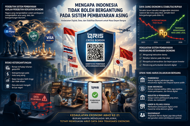 Ilustrasi Penguatan Sistem Pembayaran Nasional Untuk Memperkuat Ketahanan Ekonomi (foto generated by AI)