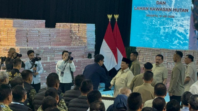 Presiden Prabowo tiba Kejagung, Jakarta, Rabu (13/5/2026). Foto: Zamachsyari/kumparan