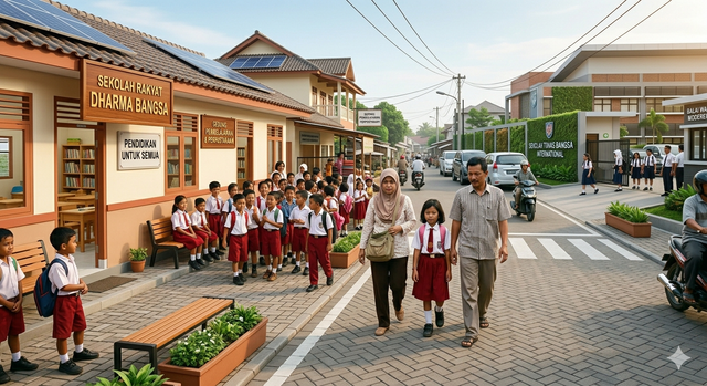 Program Sekolah Rakyat yang diperluas membuka akses belajar bagi anak dari keluarga miskin sekaligus menyiapkan generasi unggul Indonesia. (Ilustrasi: AI)